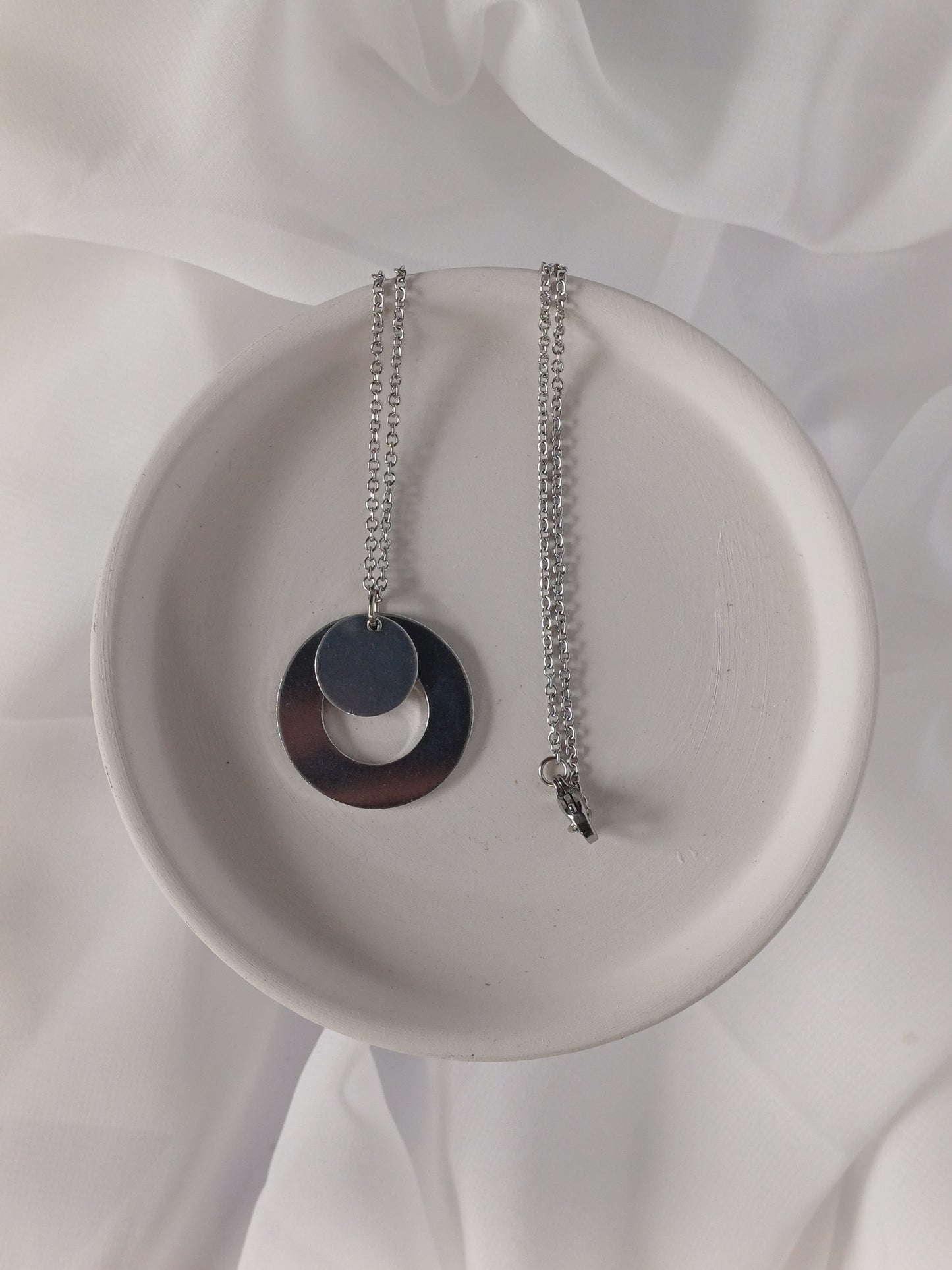 Open Circle Initial Necklace